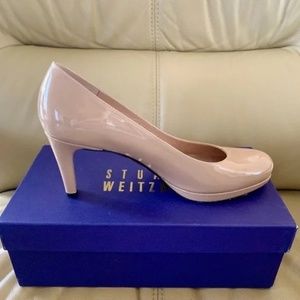 Stuart Weitzman PATENT LEATHER PUMPS , Nude Color Size: 8.5 US